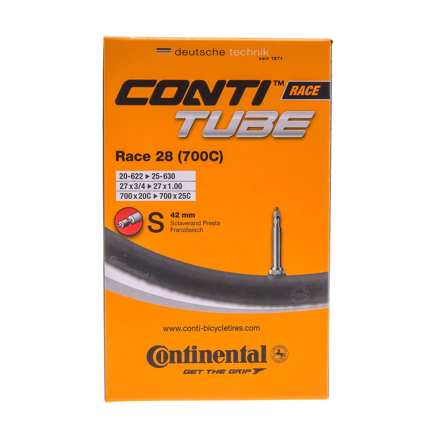Continental Conti Tube Race 700x20/25 inner tube, 42mm presta valve