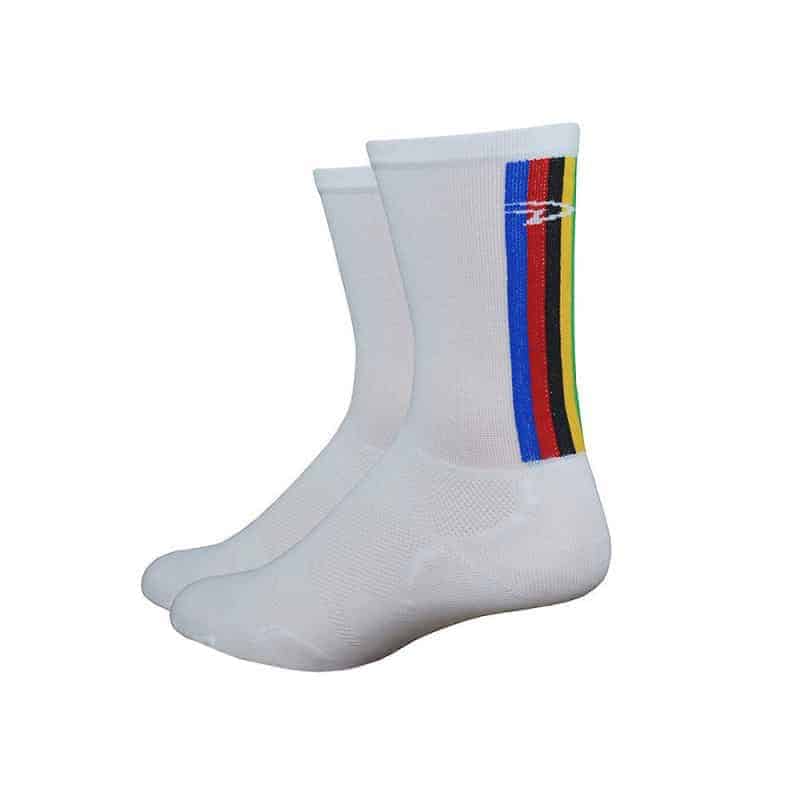 DEFEET LEVITATOR LITE SOCKEN, WHITE-WORLD CHAMP