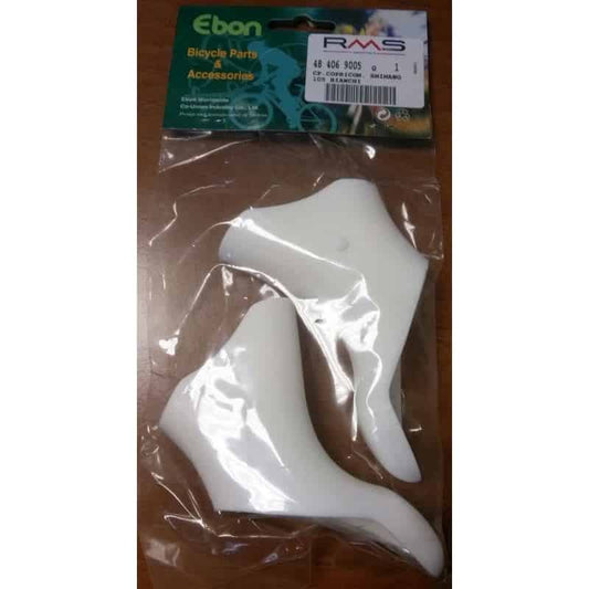 Pair of Ebon Shimano 105 shifter covers, White