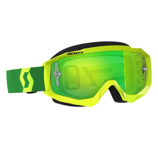 SCOTT GOGGLE HUSTLE MX MASK BRILLE Farbe FLUO GELB-GRÜN