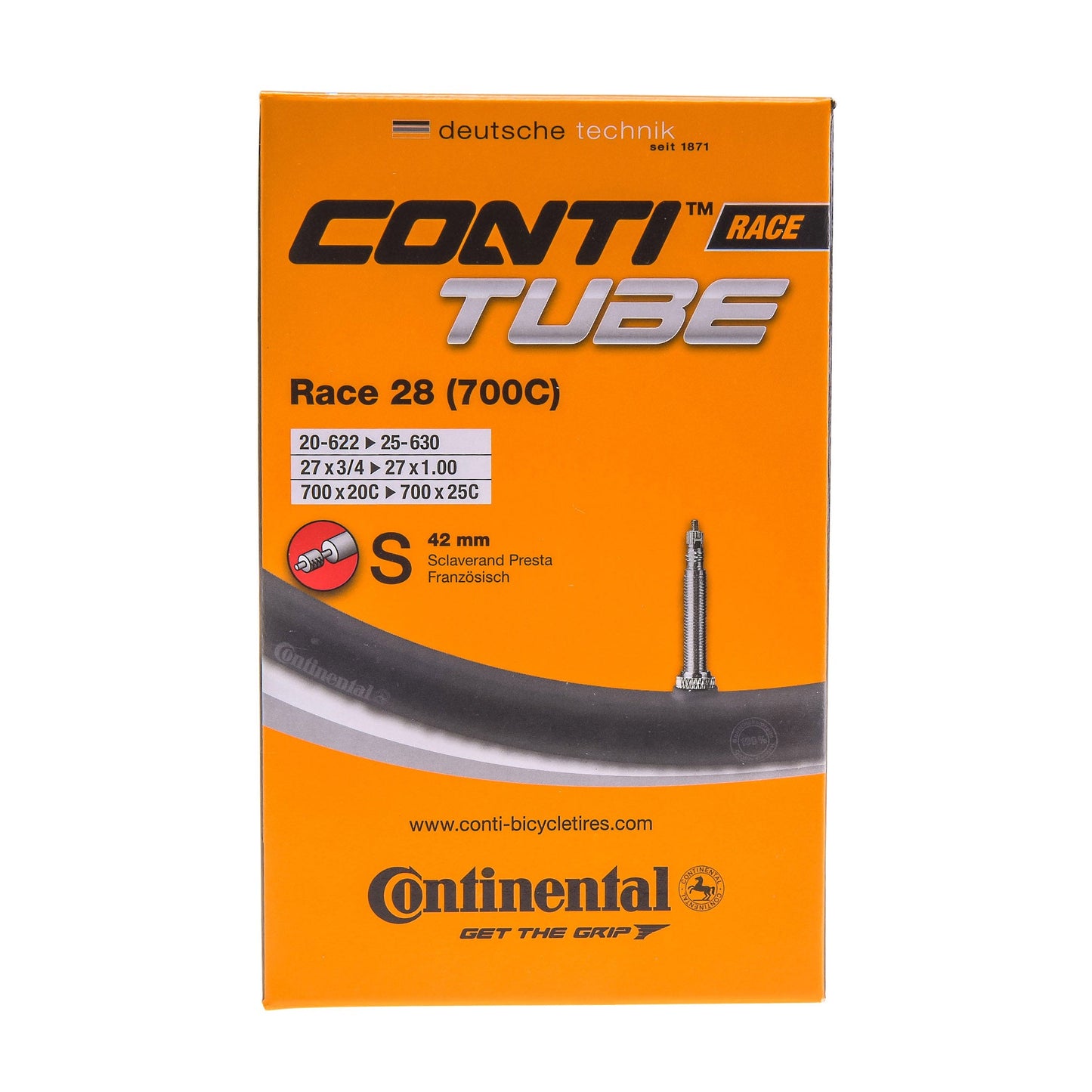 Continental Conti Tube Race 700x20/25 Schlauch, 42 mm Presta-Ventil 