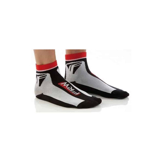 2 PAARE FRW-FAHRRADSOCKEN AUS THERMOLIT, SCHWARZ-ROT-WEISS