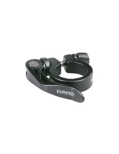 Eleven Seatpost Clamp W/Lock 32MM Black W/Silver Edges