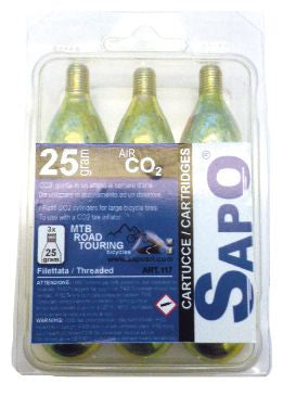 Sapo Blister of Nr.3 Co2 Cartridges 25 Gr.