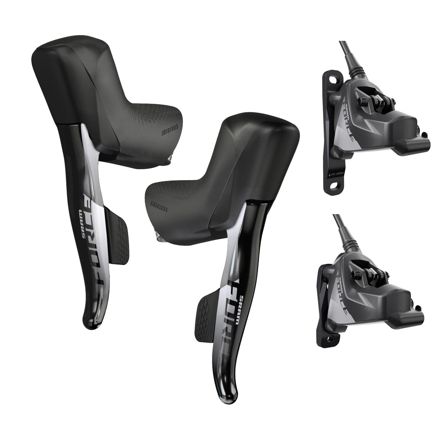 Pair of Sram Force eTap AXS 2x12V shifters