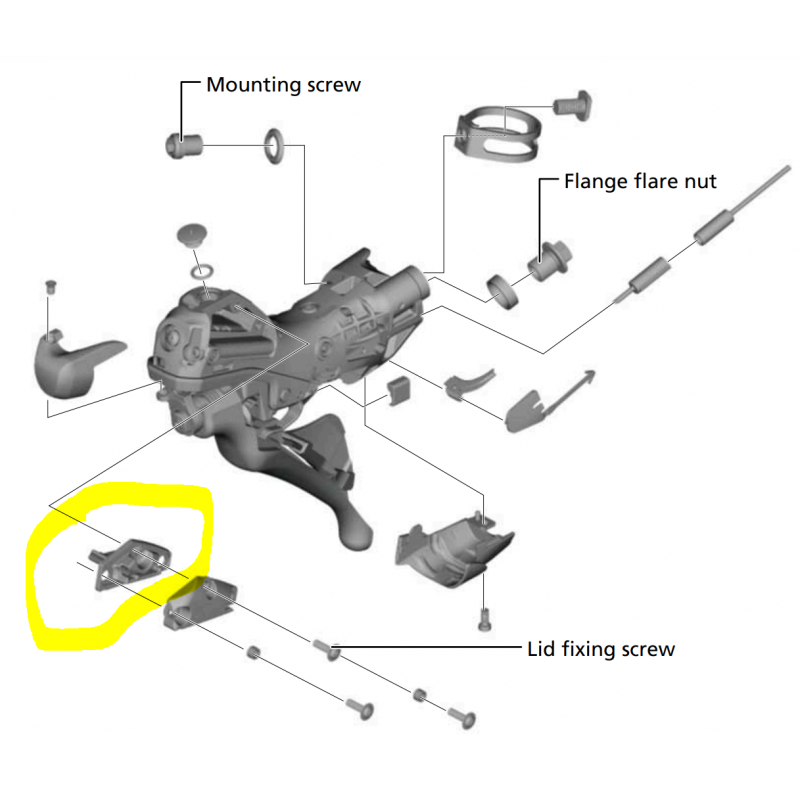 Diaphragm for Shimano ST-R9120 right lever