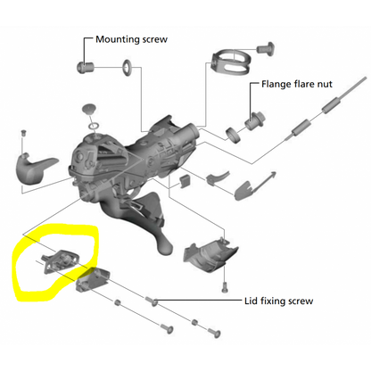 Membran für Shimano ST-R9120 rechten Hebel