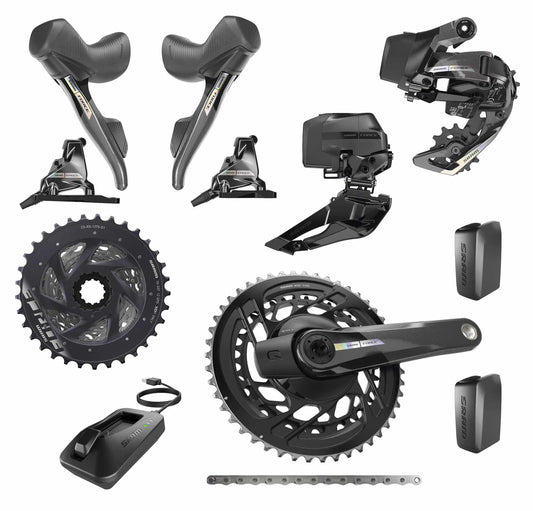 Sram Force AXS D2 Disc HRD 2x12V-Gruppe mit Leistungsmesser 