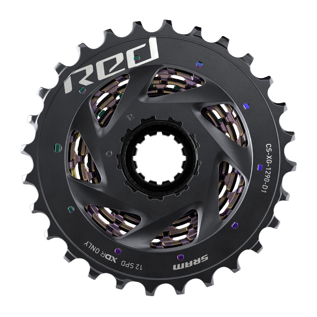 Sram Red XG 1290 D1 12v Sprocket Set - Rainbow