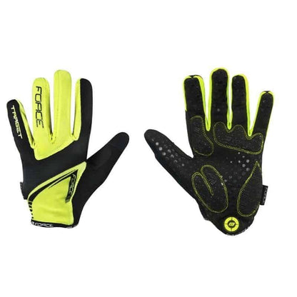 FORCE MTB TARGET HANDSCHUHE Farbe SCHWARZ-FLUO GELB