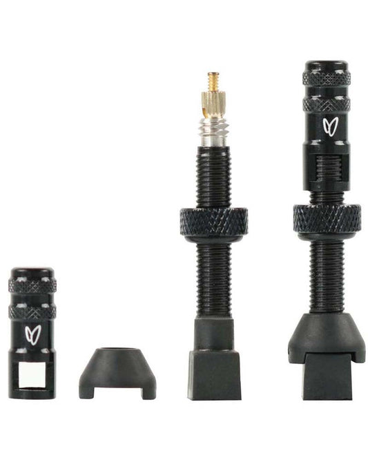 Pair of Tubeless Valves Mariposa Effect Caffélatex Tubeless Valve 40mm Black