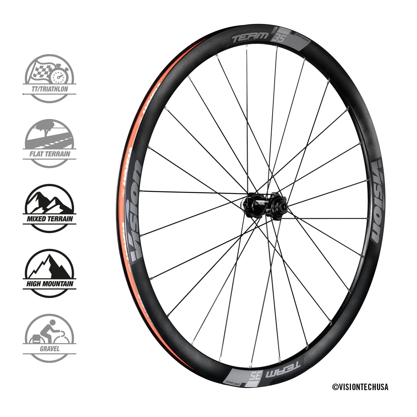 Vision Team 35 Disc Center Lock XDR-Räder